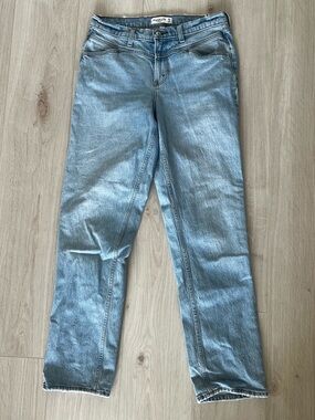 Abercrombie & Fitch The 90s Straight Curve Love Mid Rise Jeans Sz 29 Light Wash